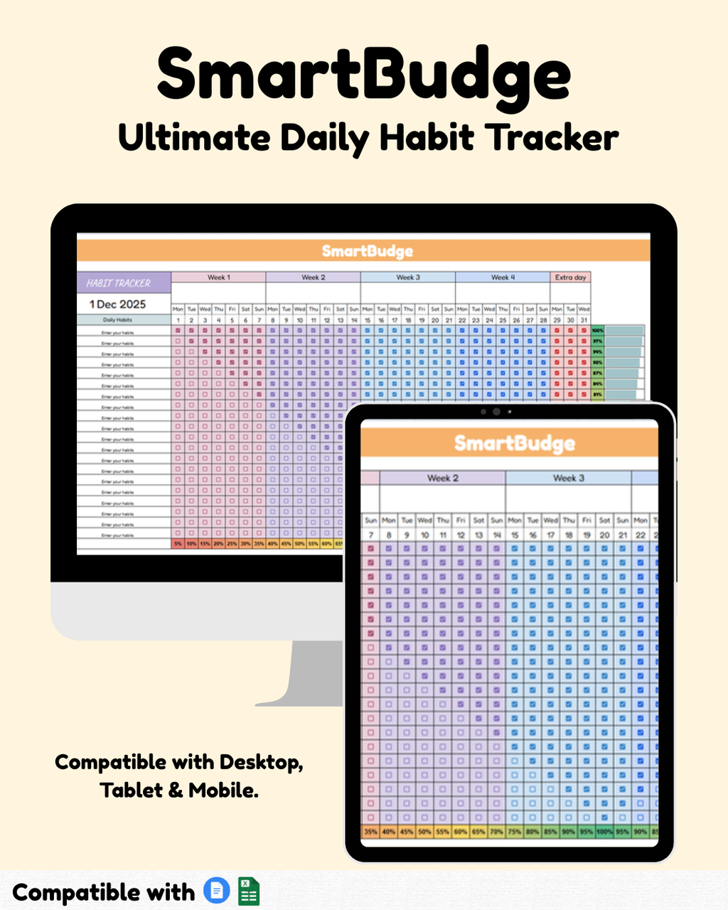 ⭐ SmartBudgue Ultimate Daily Habit Tracker